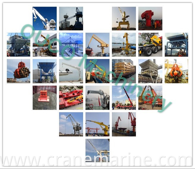 36.6m boom length marine crane with telescopic cylinder crane offshore crane ABS certified